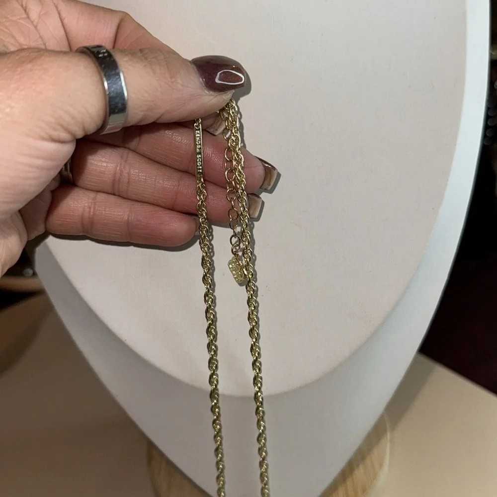 Kendra Scott Rayne 14KGP gemstone necklace - Picture 3 of 3